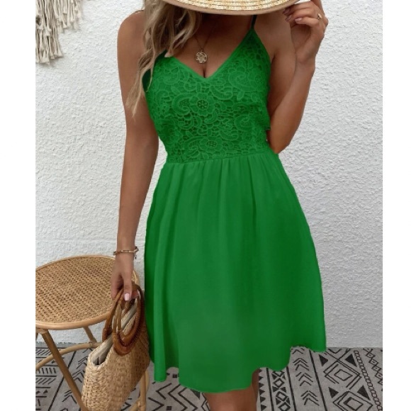 Boho lace shirred back cami dress - Picture 12 of 16